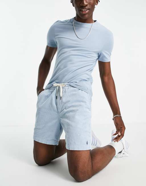 Polo Ralph Lauren Player Logo Cord Prepster Chino Shorts In Alpine Blue Asos 0516