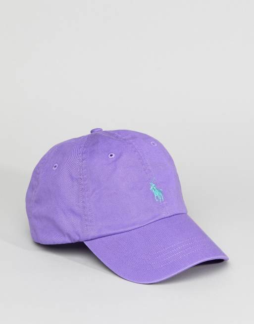 Polo Ralph Lauren Player Logo Cotton Baseball Cap in Purple | ASOS