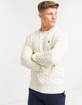 white cotton knit jumper