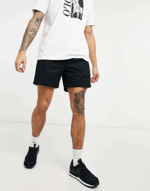 Polo Ralph Lauren player logo cotton stretch twill prepster shorts in polo black