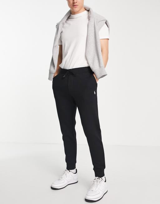 Polo Ralph Lauren player logo double tech joggers in black