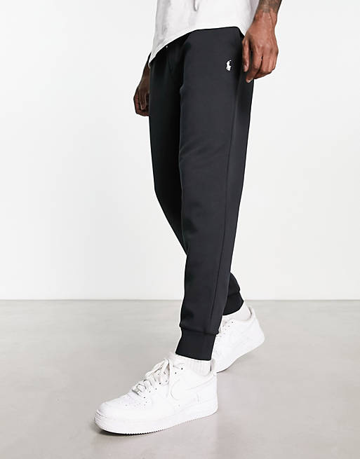 Polo Ralph Lauren player logo double tech track pants in black