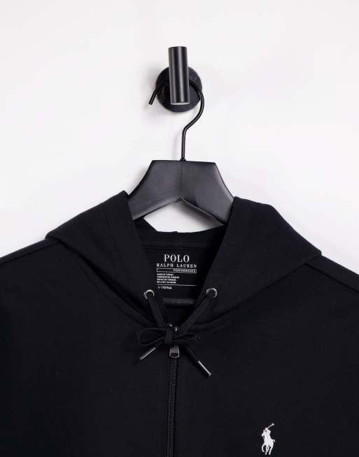 Polo Ralph Lauren player logo full zip hoodie in black | ASOS