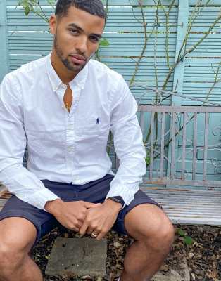 ralph lauren shirt slim fit white