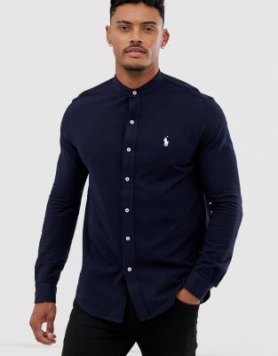 ralph lauren grandad collar shirt