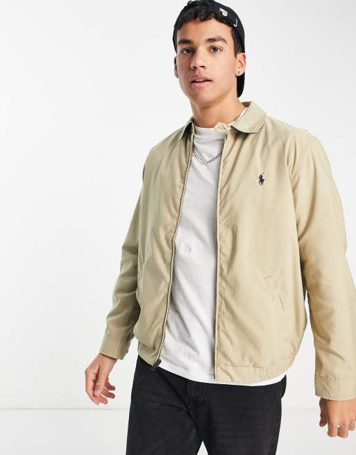 Khaki cheap polo jacket