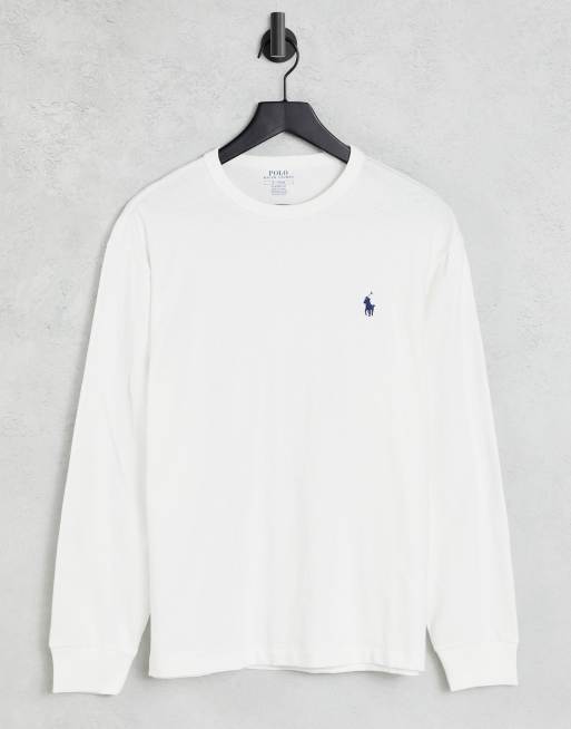 Polo ralph lauren long cheap sleeve t shirt white