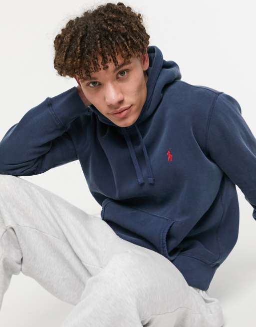 Polo Ralph Lauren player logo hoodie in cruise navy | ASOS