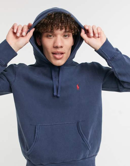 Polo Ralph Lauren player logo hoodie in cruise navy | ASOS