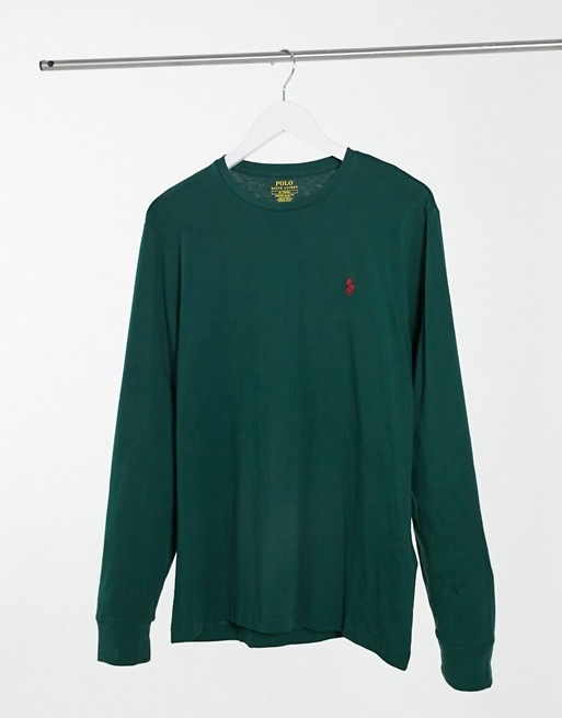 Polo Ralph Lauren player logo long sleeve t-shirt in green