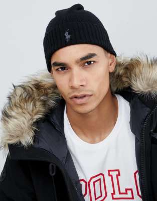 ralph lauren merino wool beanie