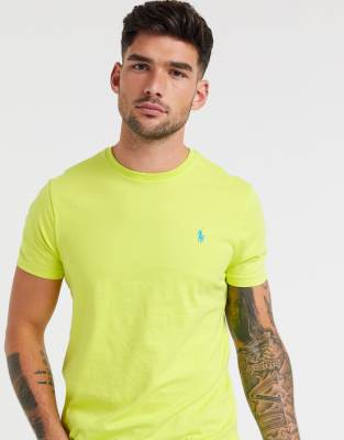 Polo Ralph Lauren player logo neon t shirt custom regular fit in