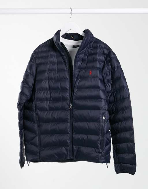 Polo Ralph Lauren player logo nylon puffer jacket in navy - NAVY | ASOS