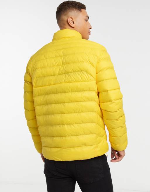 Polo Ralph Lauren player logo nylon puffer jacket in yellow ASOS