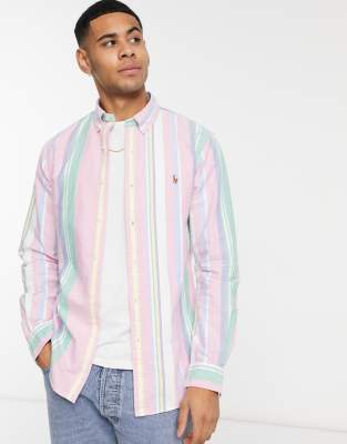 pink polo button down