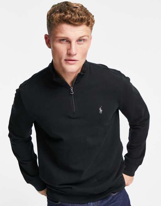 Ralph lauren 2024 black half zip