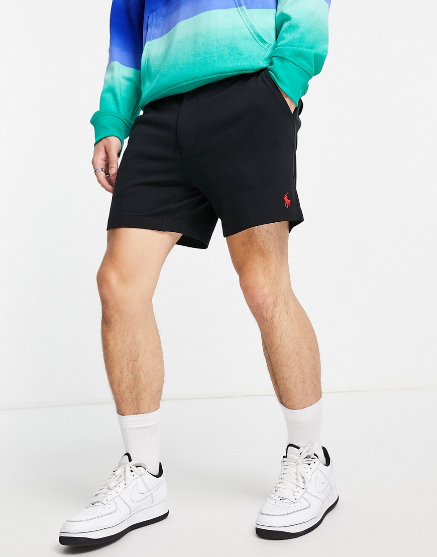 Polo Ralph Lauren player logo pique prepster chino shorts in black
