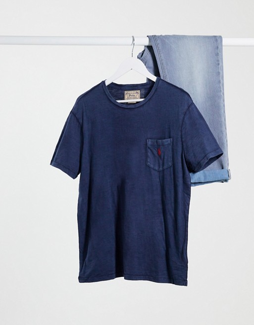 Polo Ralph Lauren player logo pocket t-shirt in navy