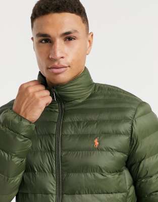 olive green polo jacket