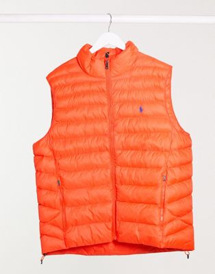 orange polo vest