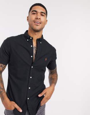 ralph lauren short sleeve shirt black