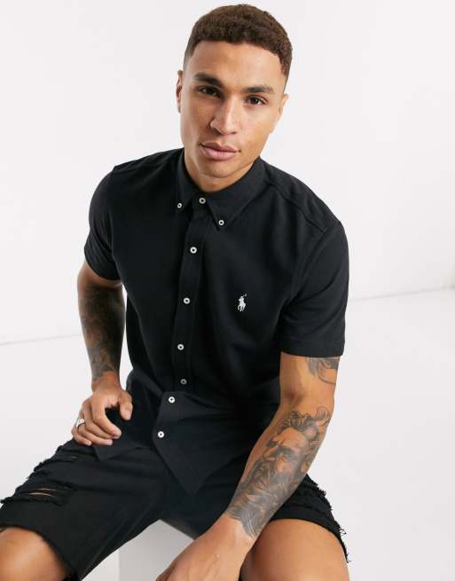 Black ralph lauren store shirt short sleeve