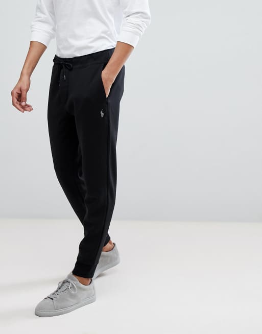 Polo Ralph Lauren player logo slim fit cuffed jogger in black | ASOS