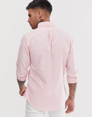 ralph lauren slim fit oxford shirt pink