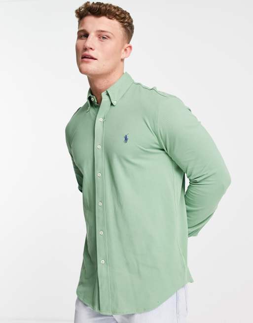 Camisa verde polo online ralph lauren