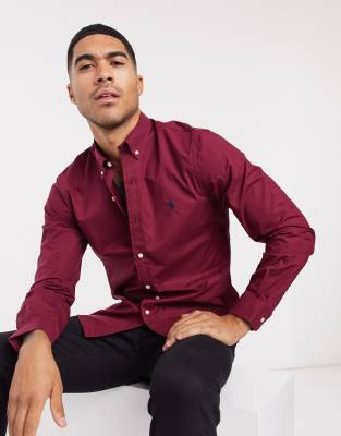 ralph lauren shirt burgundy