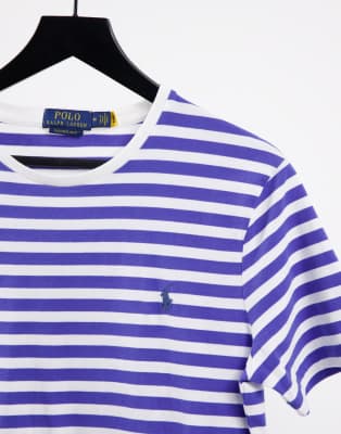 ralph lauren blue and white t shirt