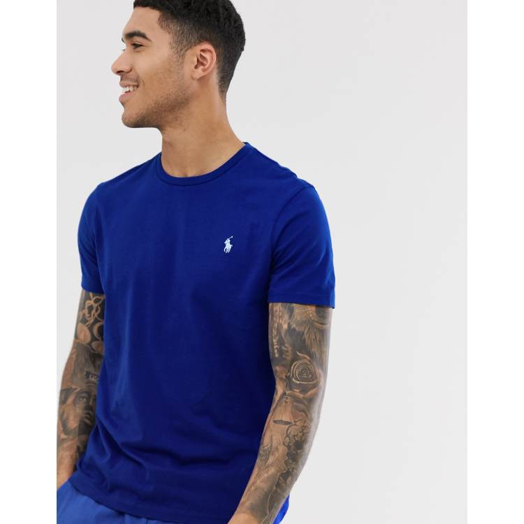 royal blue and black ralph lauren polo shirt