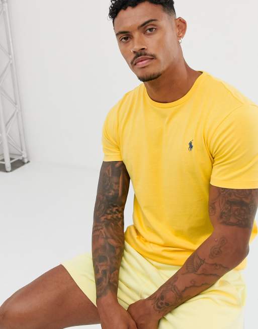 Polo Ralph Lauren player logo t shirt in yellow