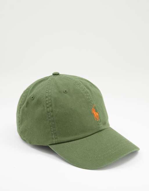 Olive green hot sale polo hat