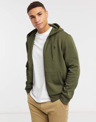 olive green men's polo ralph lauren sweatpants and hoodie