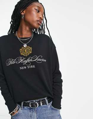 Polo Ralph Lauren - Plaza - Langärmliges Sweatshirt in Schwarz-Grün