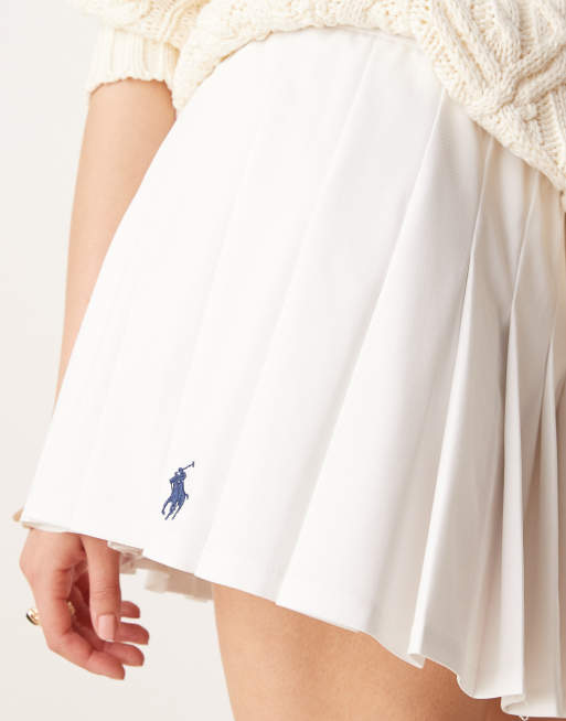 Polo Ralph Lauren pleated skort in white | ASOS
