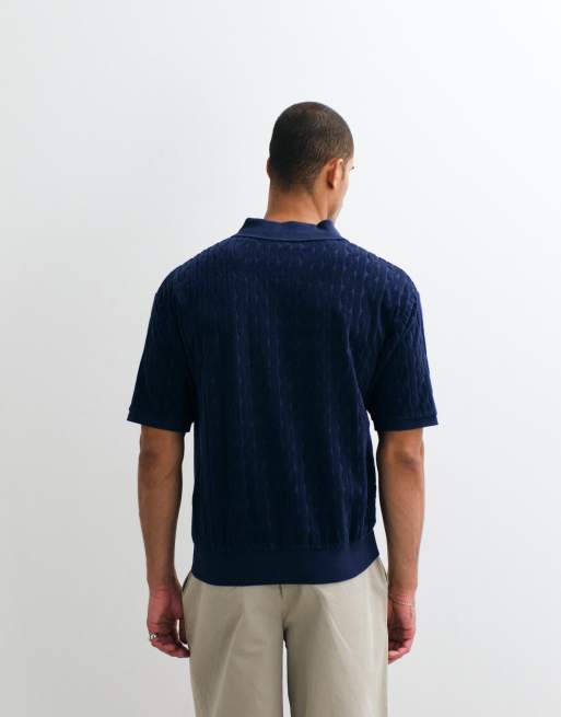 Polo Ralph Lauren - Polo a maniche corte comoda in maglia blu navy, 5 di 5