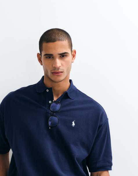 Polo Ralph Lauren - Polo azul marino holgado de manga corta de punto - view 1