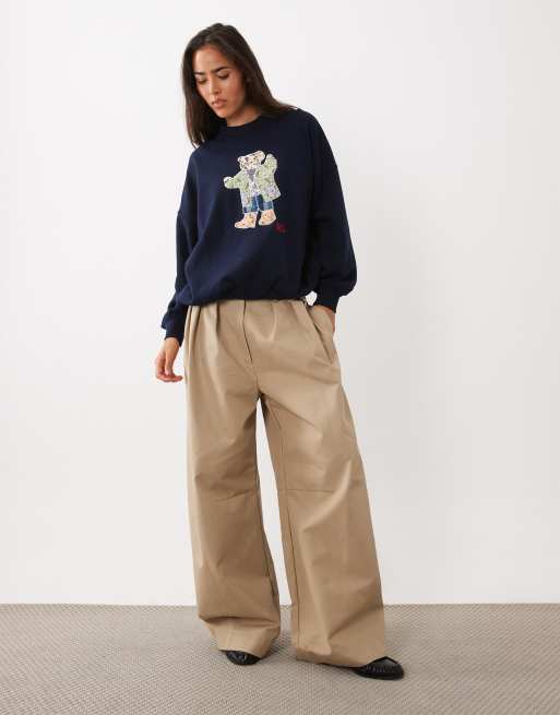 Polo Ralph Lauren polo bear sweatshirt in navy, 2 of 4