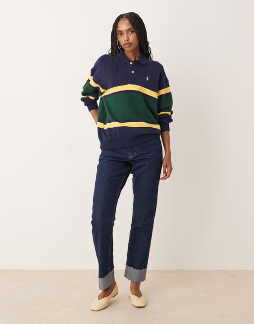 Polo Ralph Lauren - Polo de rugby en maille rayée - Bleu marine, 2 de 4