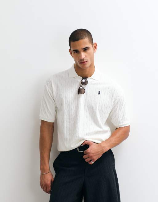 Polo Ralph Lauren - Polo décontracté à manches courtes en maille - Blanc, 4 de 5