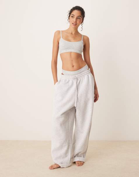 Polo Ralph Lauren Polo essentials midrise thong & scoop bralette in heather grey - view 1