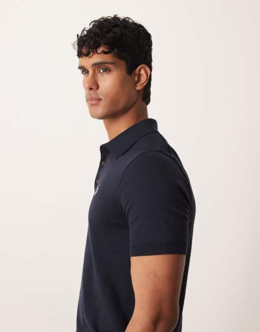 Polo Ralph Lauren - Polo in maglia blu navy con logo, 3 di 5