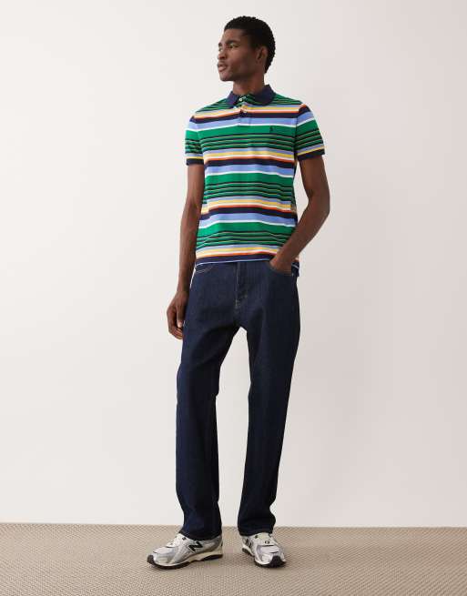 Polo Ralph Lauren - Polo in piqué a righe multicolore con logo iconico, 2 di 4