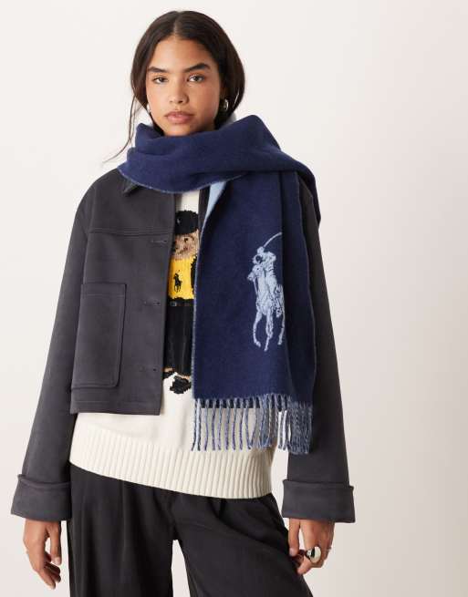 Polo Ralph Lauren Polo logo scarf in navy