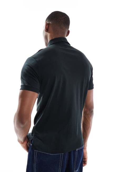 Polo Ralph Lauren - Polo negro de corte custom slim con logo de algodón pima, 4 de 4
