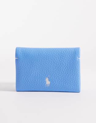 Polo Ralph Lauren Polo Ralph Lauren polo play 100% leather card wallet in baby blue