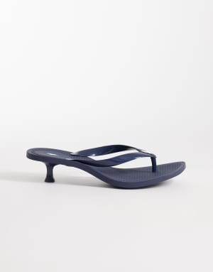 Polo Ralph Lauren polo play kitten heel thong sandal in blue