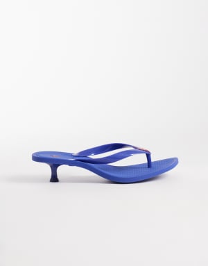 Polo Ralph Lauren polo play kitten heel thong sandal in navy